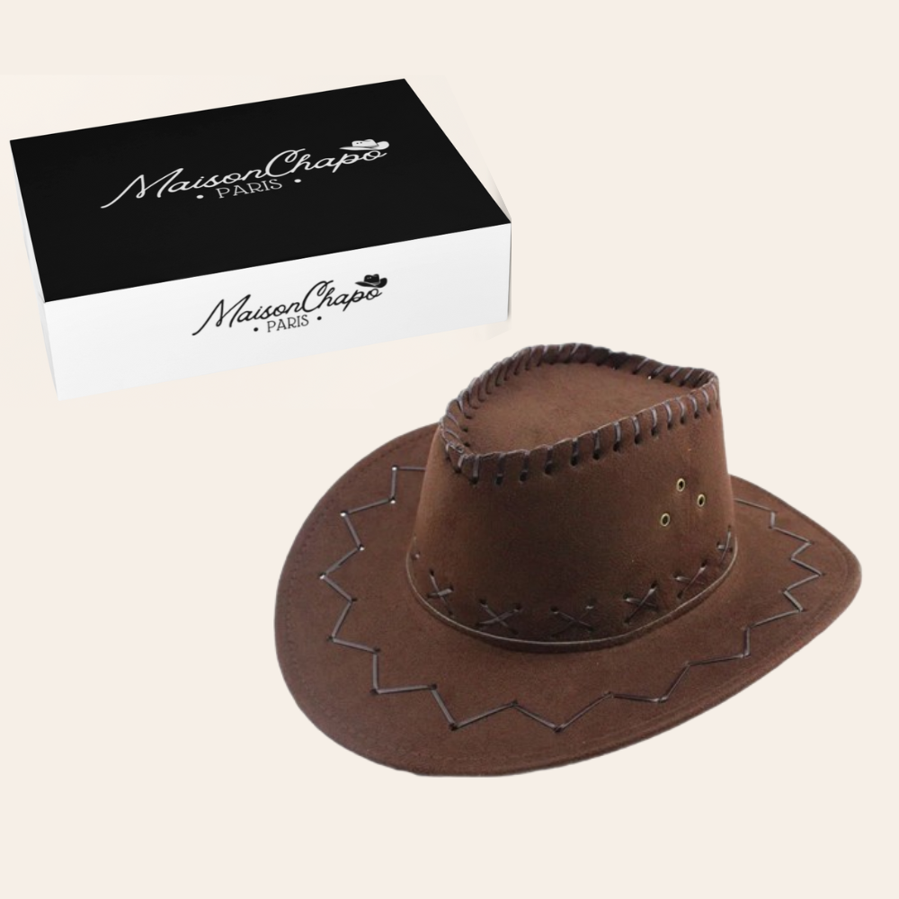 Chapeau Cowboy en Lin - Frontier Legend
